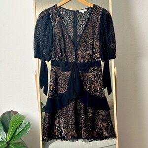 For Love & Lemons Dress Black Lace / coquette dress, y2k dress